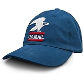 Tee Luv United States Postal Service US Mail Hat - USPS Eagle Baseball Cap | Embroidered U.S. Mail Standing Eagle Graphic Hat, 100% Cotton, Adjustable fit from 6 1/2 to 7 3/4, Licensed USPS Merchandise