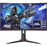 AOC C32G2ZE 32" Curved Frameless Gaming Monitor, Full HD 1920x1080, VA, 0.5ms 240Hz, AMD FreeSync Premium, DP/HDMI/VGA, VESA,