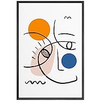 SIGNWIN Framed Canvas Wall Art Boho Decor Illustration Canvas Prints Home Artwork Decoration for Living Room,Bedroom - 16x24 inches