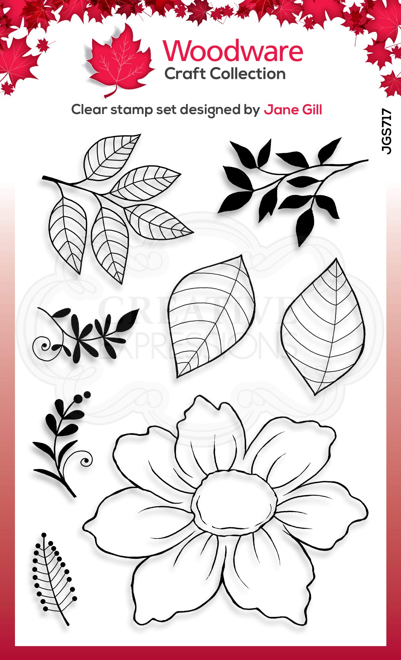 Jane Gill - Clear Magic Stamp Set - Dog Rose