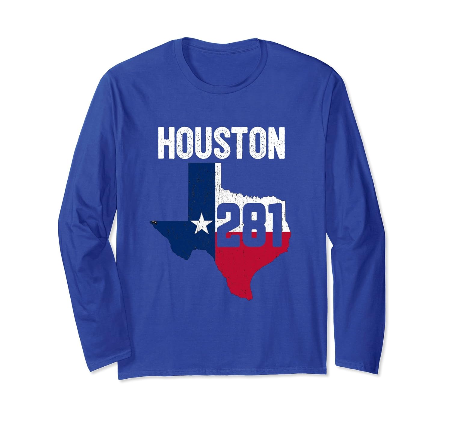Houston Area Code 281 T-Shirt Long Sleeve Texas Vacation-anz