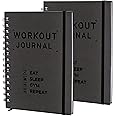Fitness Journal A5 Hardcover Workout Book - 2 Pack - Workout Planner for Daily Tracking and more - Workout Journal for Men - Fitness Journal for Women - Workout Log Book - Exercise Journal for Men -