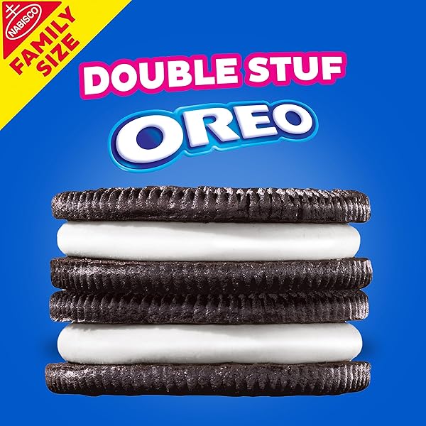 OREO DOUBLE STUF CHOCOLATE SANDWICH COOKIES, FAMILY SIZE, 18.71 OZ