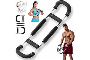 Rhewatin Twister Arm Trainer, Adjustable Resistance Chest Workout Equipment for Men Women, Forearm Biceps Tricep Chest Thigh Exerciser, Portable Spring Home Workout Bar