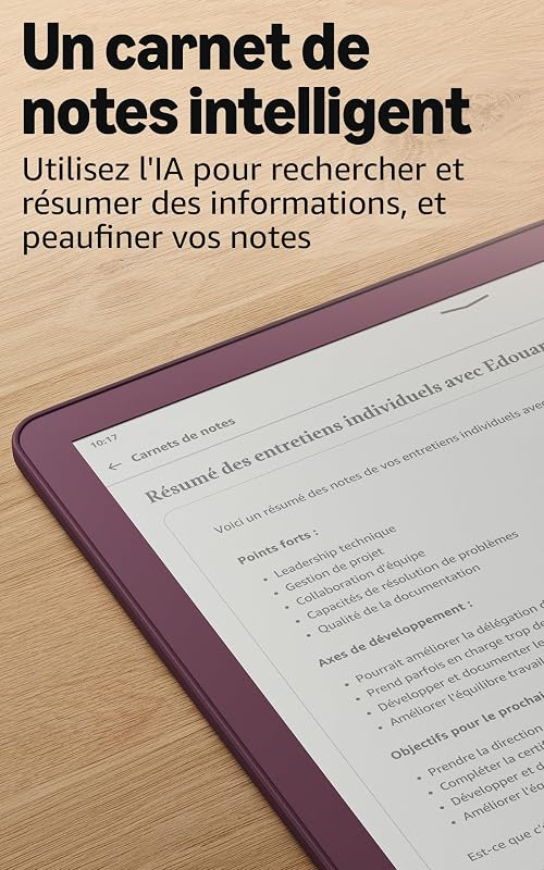Kindle Scribe Colorsoft 32 Go (nouvelle génération) : écran couleur 11" effet papier, éclairage avant ; fin, léger, puissant ; écrivez dans le carnet, les documents et les livres (graphite)
