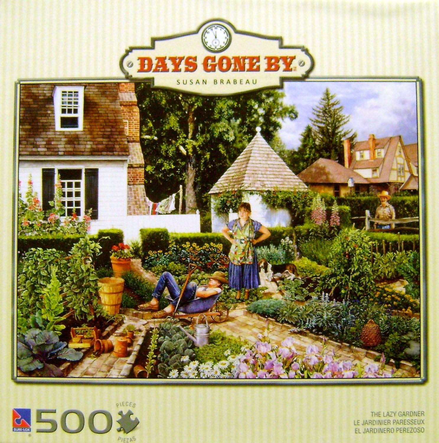 SUSAN BRABEAU Days Gone The Lazy Gardner 500 Piece Puzzle