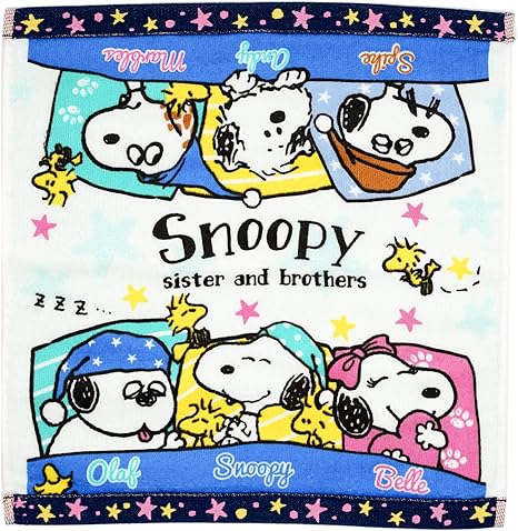 Amazon 西川リビング ハンドタオル ブルー 36 34cm スヌーピー ジャガードタオル ベッドタイム ハンドタオル ホーム キッチン オンライン通販