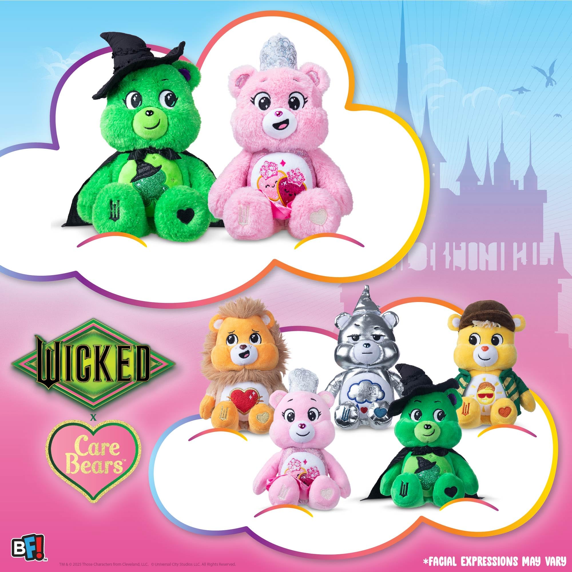 Care Bears - x Wicked 2-Pack - Love-a-Lot Bear as Glinda & Good Luck Bear as Elphaba