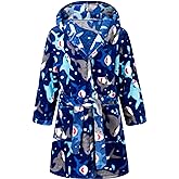 Kids Little Boys Girls Cartoon Animal Hooded Bathrobe Toddler Robe Pajamas Sleepwear