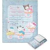 Northwest Sanrio Hello Kitty & Friends, Ice Cream Menu, Silk Touch Throw 50 x 60 Inches