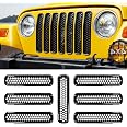 thumbnail image 2 of 7pcs Gloss Black Front Grille Trim Ring Insert For Jeep Grand Cherokee 2014-2016 2 of 14