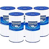Cryspool® 06016 Filter Compatible with PWK30, C-6430, Watkins 31489, FC-3915, P/N0969601, 71825, 73178, 73250, 30 Sq. Ft Spa Filter Cartridge, 5 Pack