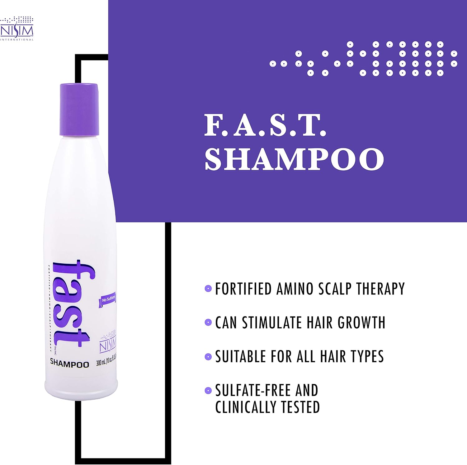 FAST Shampoo Unisex Sulfate Paraben SLS Free Best for Hair Growth - 300ml, 300 ml (Pack of 1) - Image 4