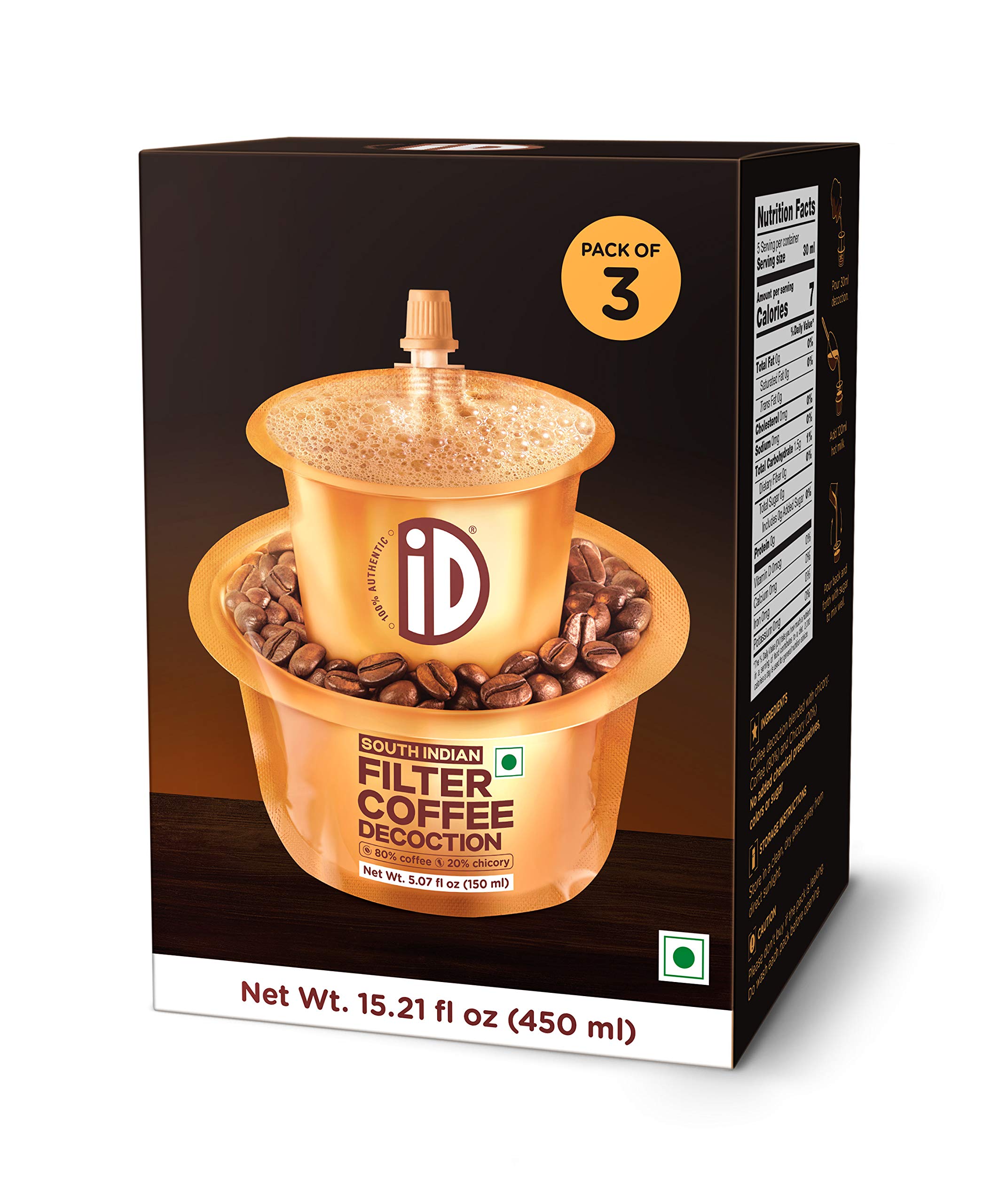 iD Filter Coffee Decoction Traditional SouthIndian, Instant Filter