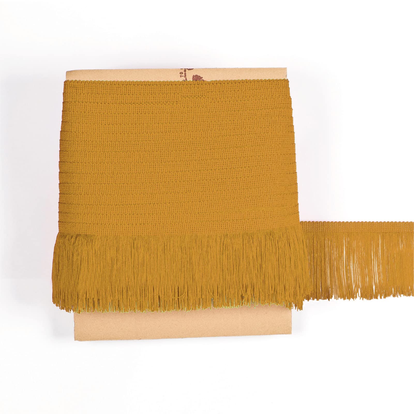 TEXTEX = Cuquillo Fringe for Sewing Flamenco and Sevillana. Composition Rayon 100%. Length of 10 cm. 5m Pieces. (Gold)