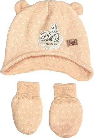 baby girl winter hat and mittens