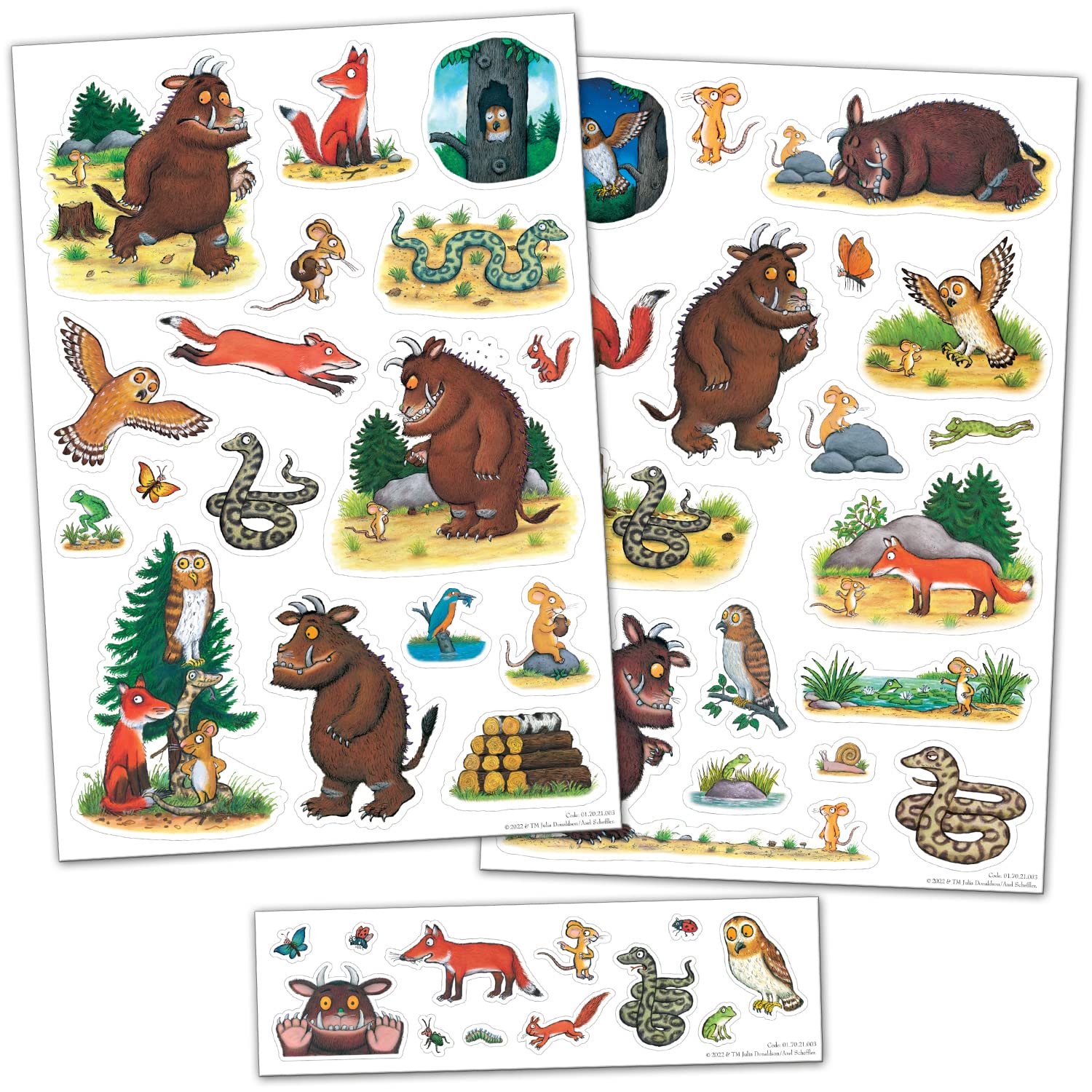 Paper Projects The Gruffalo Vinyl Decor Wall Stickers | Perfect For Decorating Childrens' Bedrooms and Furniture, Multicoloured/Transparent Borders