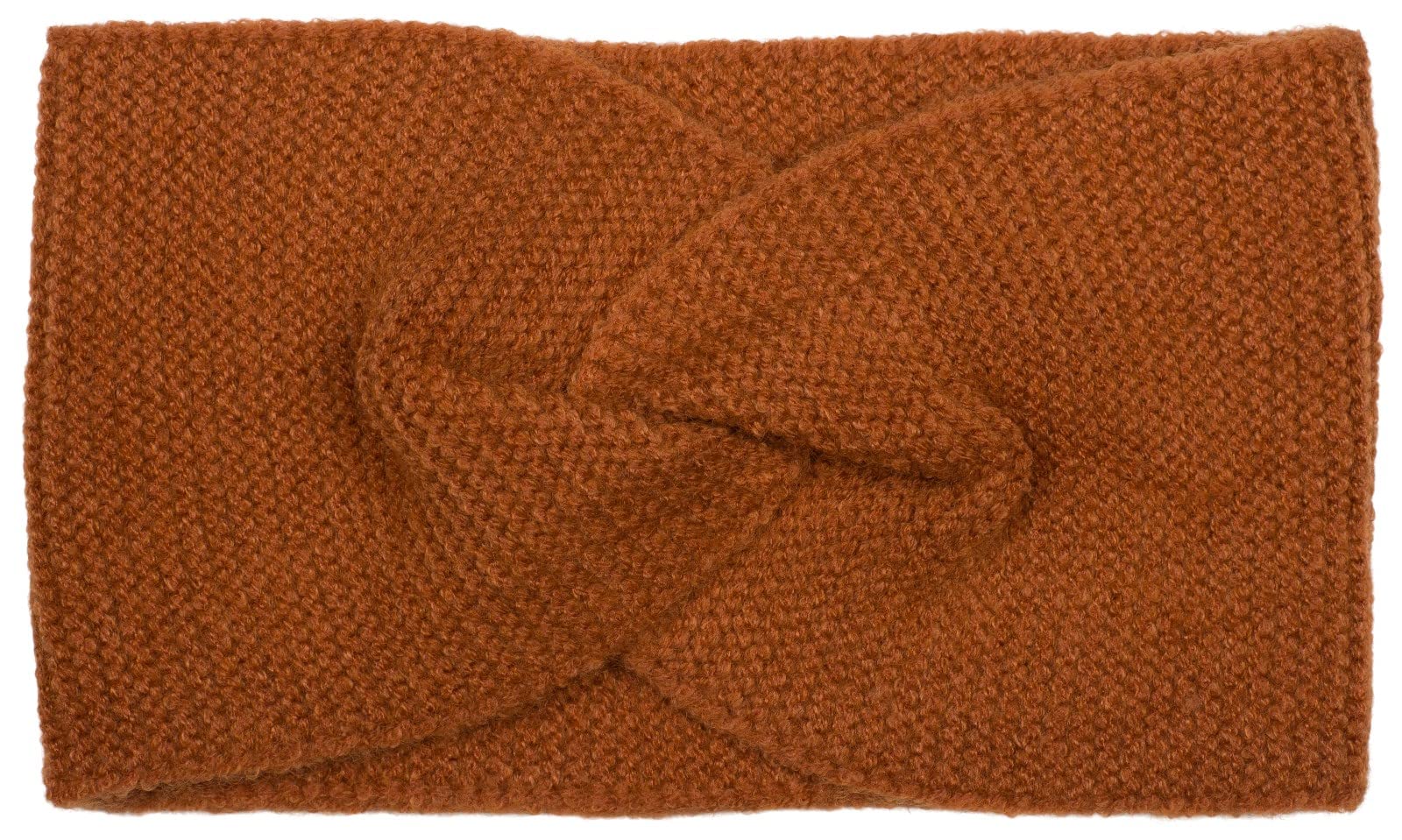 styleBREAKER Ladies fine knit headband with twist knot, warm winter hairband, headband 04026047, Colour:Cognac