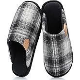 GOEWY Men's Slippers Cozy House Slippers, Warm Soft Indoor Outdoor Cotton Slipper for Men with Memory Foam Gifts for Men Him Dad