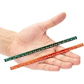 Mr. Pen- Small Architectural Scale Ruler, Aluminium, 6 Inch, 2 Pack | Green and Orange, Pocket Size Ruler, Triangle Ruler, Metal Ruler Set, Architect Scale Ruler for Blueprints