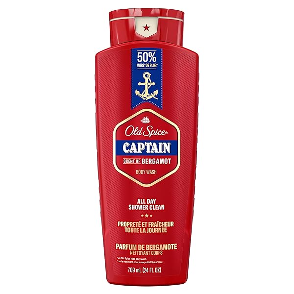 OLD SPICE CAPTAIN MEN’S BODY WASH, SANDALWOOD SCENT,...
