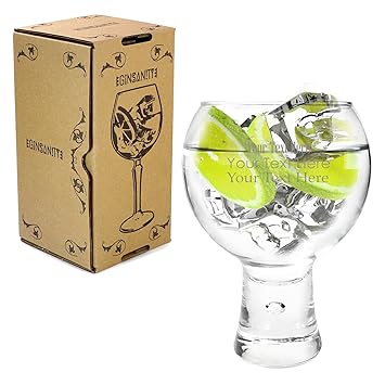 Ginsanity [Alternato groß Personalisiert [540 ml] Short Stem Copa Glas Gin und Tonic [G&T] Balloon Gläser Für Cocktails und G