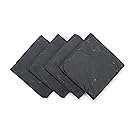Slate Drink Coasters - Set of 4-4" x 4" By Trademark Innovations