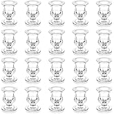20 Pcs Glass Taper Candle Holders - Romadedi Clear Small Candlestick Holder Bulk, Thicker Glass Candle Sticks Set for Wedding Christmas Party Dining Table Table Centerpiece Decor