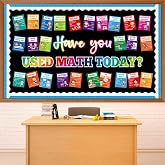 Colorful Math Bulletin Board Set Educational Math Bulletin Board Classroom Decoration Classroom Education Poster Set Mathematics Education Cutouts for Back to School Home Office Wall Chalkboard Decor