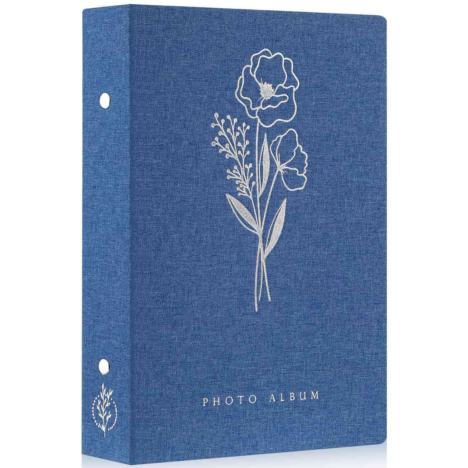 Lanpn Photo Album 6x4 Slip in, Linen 300 Pockets Photo Albums Holds Landscape Only 10x15cm Picture Blue