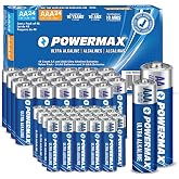 Powermax Alkaline Batteries 48-Count Combo Pack (24 Double AA, 24 Triple AAA), Ultra Long Lasting Battery for Home and Office, 10-Year Shelf Life, Reclosable Packaging