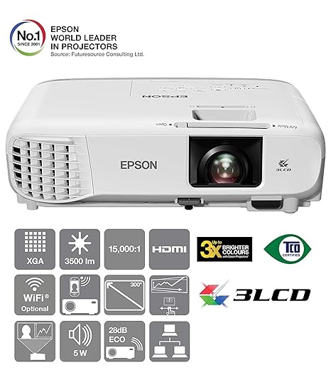 Epson EB-X39 Video - Proyector (3500 lúmenes ANSI, 3LCD, XGA ...