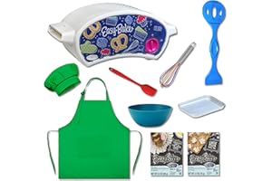 4KAY COLLECTIONS Ultimate Easy Baking Oven Bundle For Kids With 10 Items - Oven, 2 Refill Mixes, Apron, Hat, Bowl, Spatula, Whisk, Baking Pan & Tool (Gifted Green Baker Bundle)