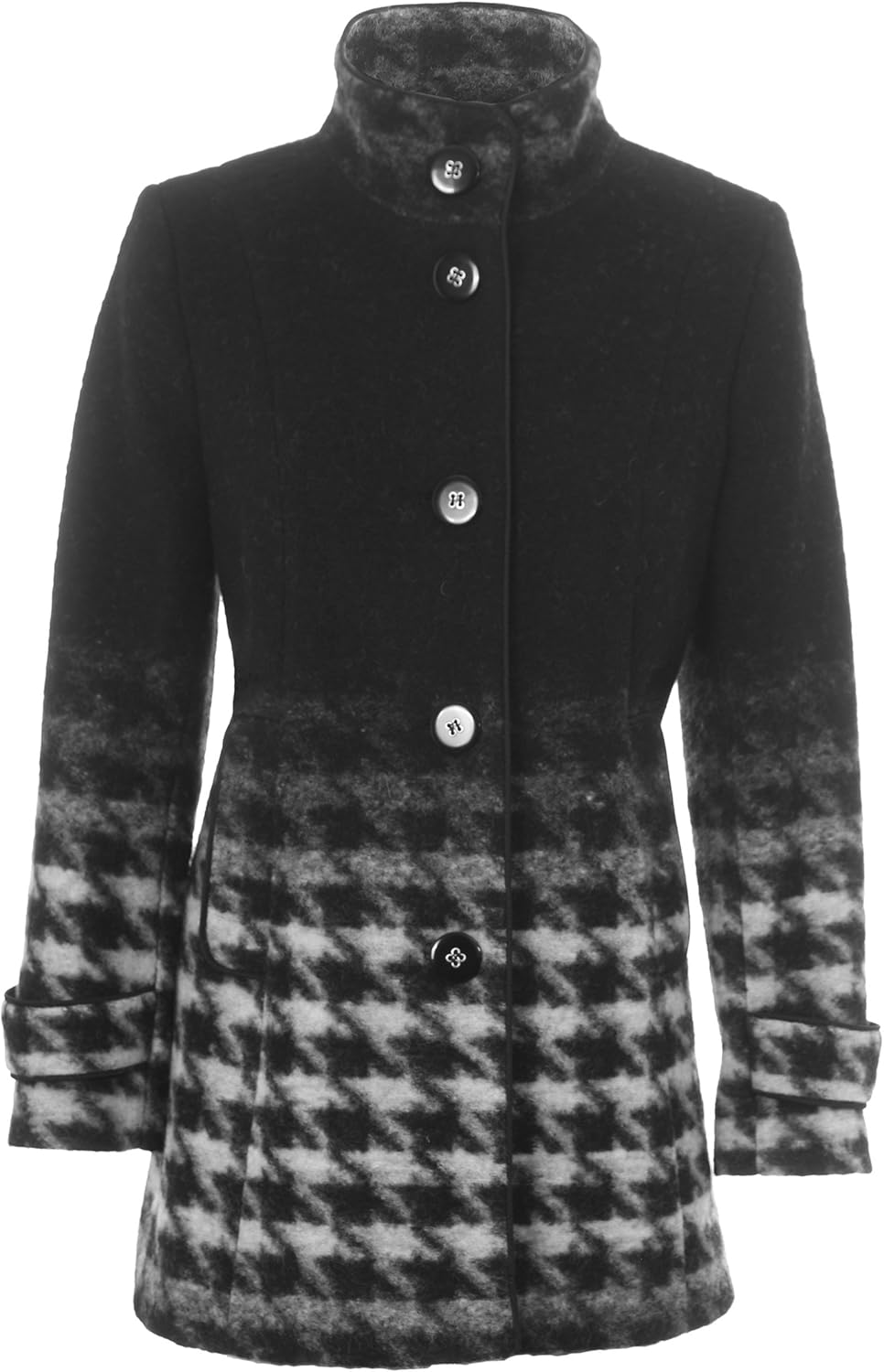 black white wool coat