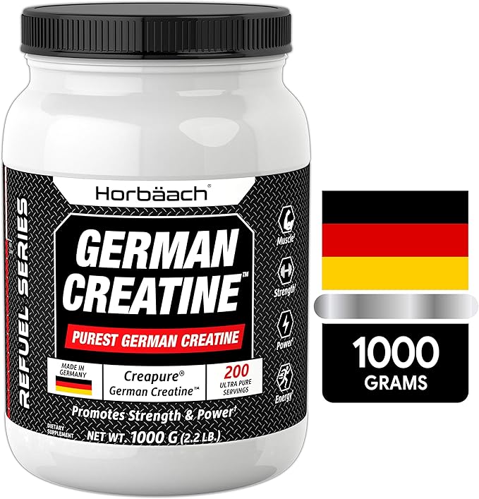 Creapure German Creatine Monohydrate Powder 1000g Promotes Strength and Power