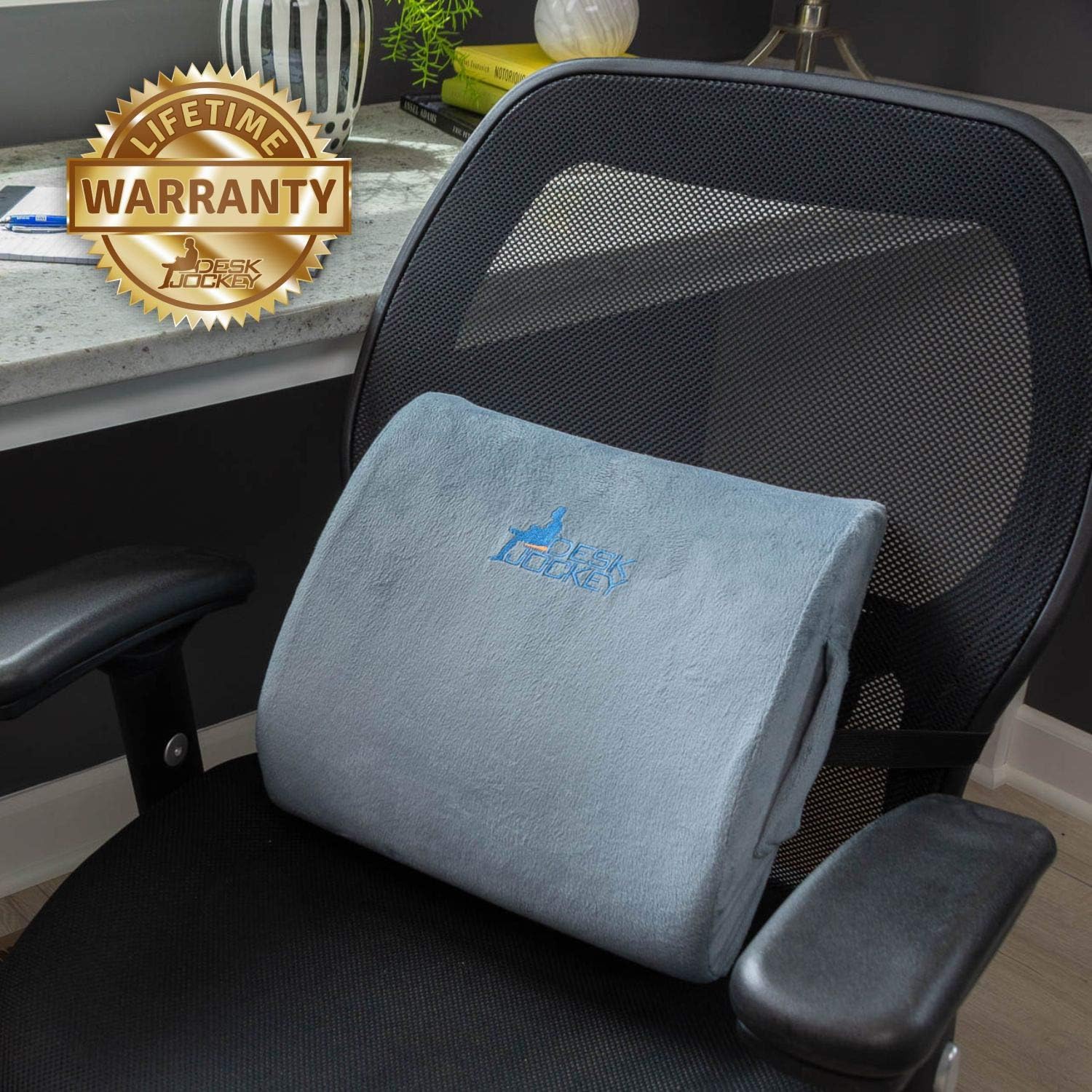 Lumbar Pillow Support Cushion - Clinical Grade Memory Foam Orthopedic for Car Driving & Office Chairs: Home & Kitchen