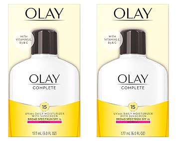 Amazon Com Face Moisturizer By Olay Complete Lotion All Day Moisturizer With Spf 15 For Normal Skin 6 Fl Oz Pack Of 2 Facial Moisturizers Beauty