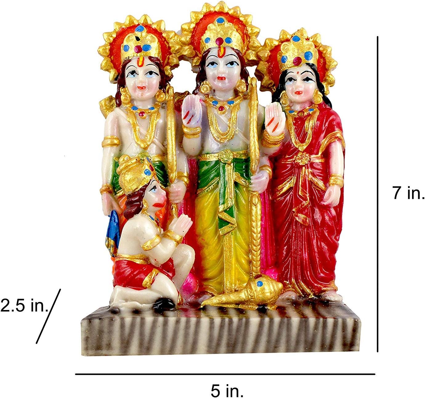 Kartik Ram Darbar Rama Sita Laxman Hanuman Murti Idol Statue Resin Hindu God Sculpture 6 Inches Amazon Ca Home Kitchen