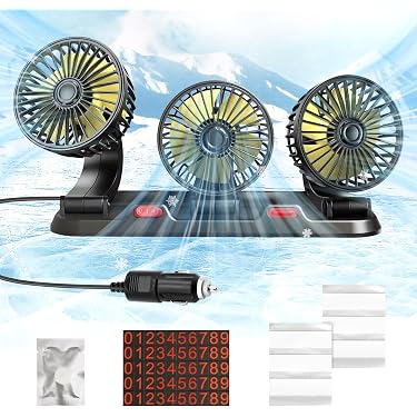 best cigarette lighter fan HITOPTY Car Fans, Electric Air for 12V Vehicle, Sedans, Auto, RV Driver Passenger Keep your windshield clear and enjoy a comfortable journey. XGGYA 12V Oscillating Car Fan,