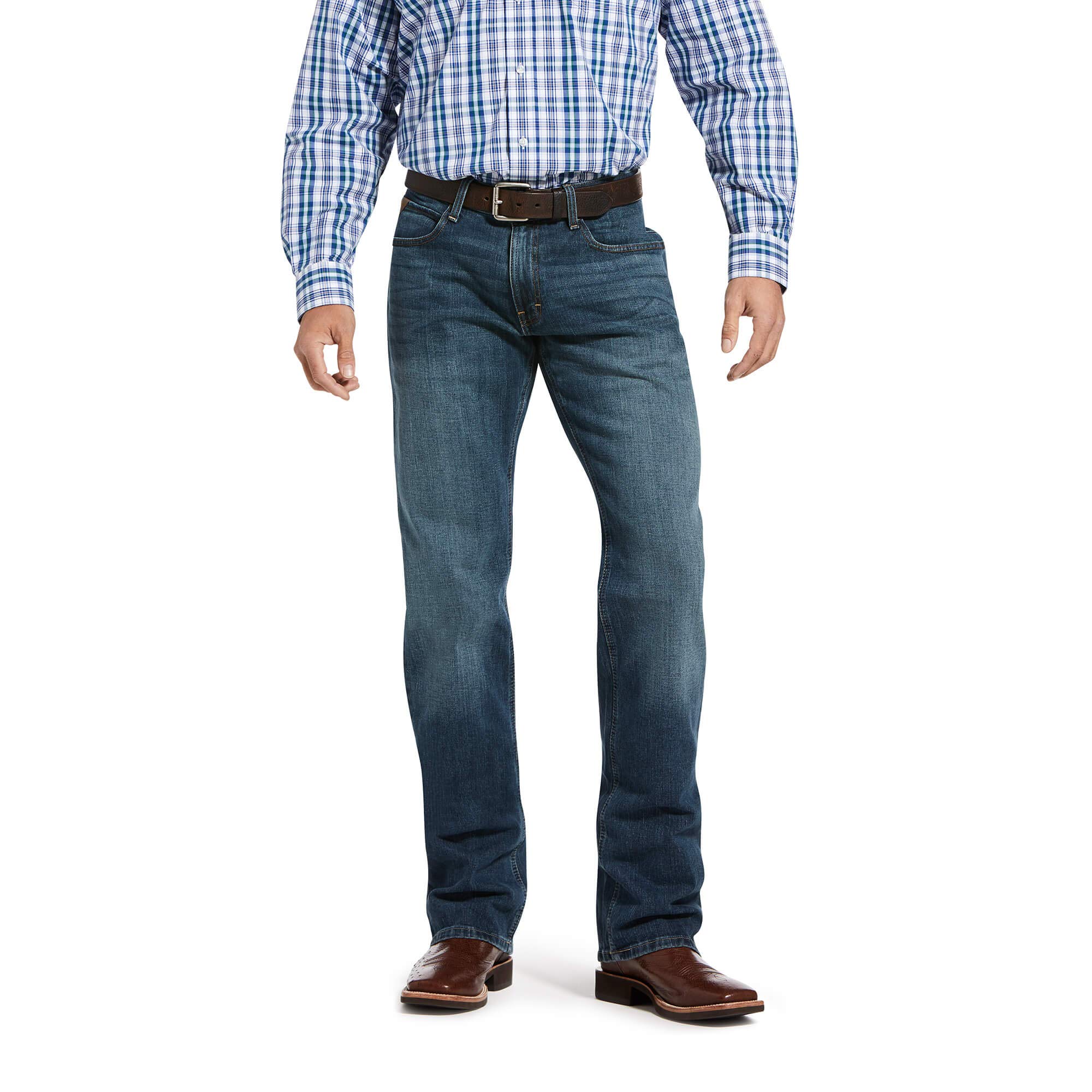 ARIAT Men's M4 Low Rise Boot Cut Jean - Relaxed Fit Western Denim Jeans - View #7