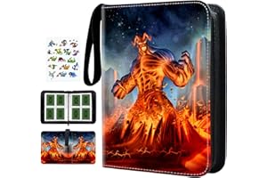 VORLESTOUR Trading Card Binder 480 Pockets,Top Loader Binder with 60 Double Side Removable Sleeves, Waterproof Card Album Fit for tcg, Sport Card，Card Collection Binder for Kids with 16 Bonus Stickers