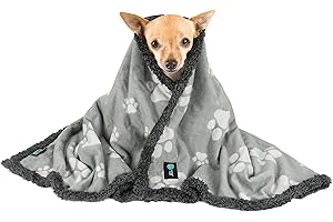 Kritter Planet Waterproof Blanket for Dogs, Pee Proof Sherpa Fleece Reversible Cover for Couch or Bed, Liquid Proof Furniture Protector for Small Medium Size Animals