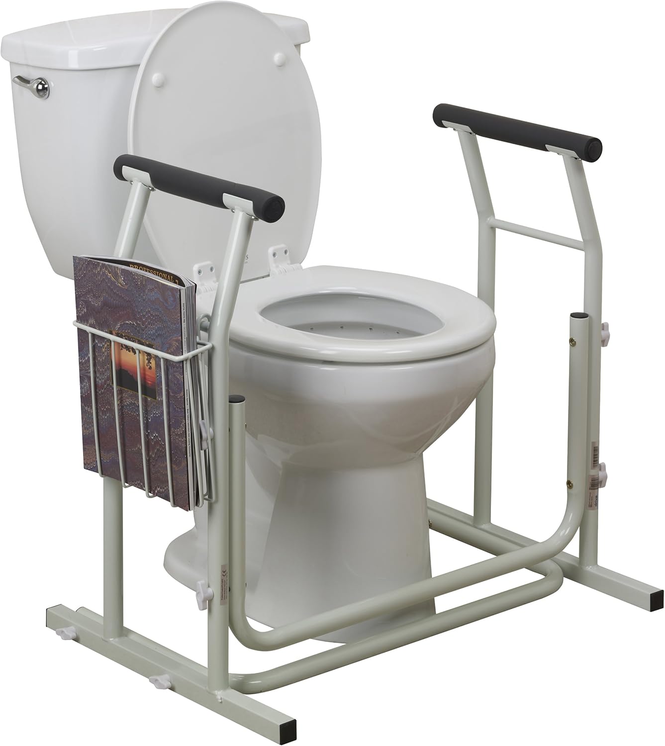 Drive Medical Stand Alone Toilet Safety Rail, White, EA: Health & Personal Care
