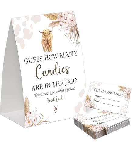 Boho Cow Don't Say Baby Game For Baby Shower - Includes 5x7 Sign & 50 Natural Clothespins, Gender Neutral Decor - View #9