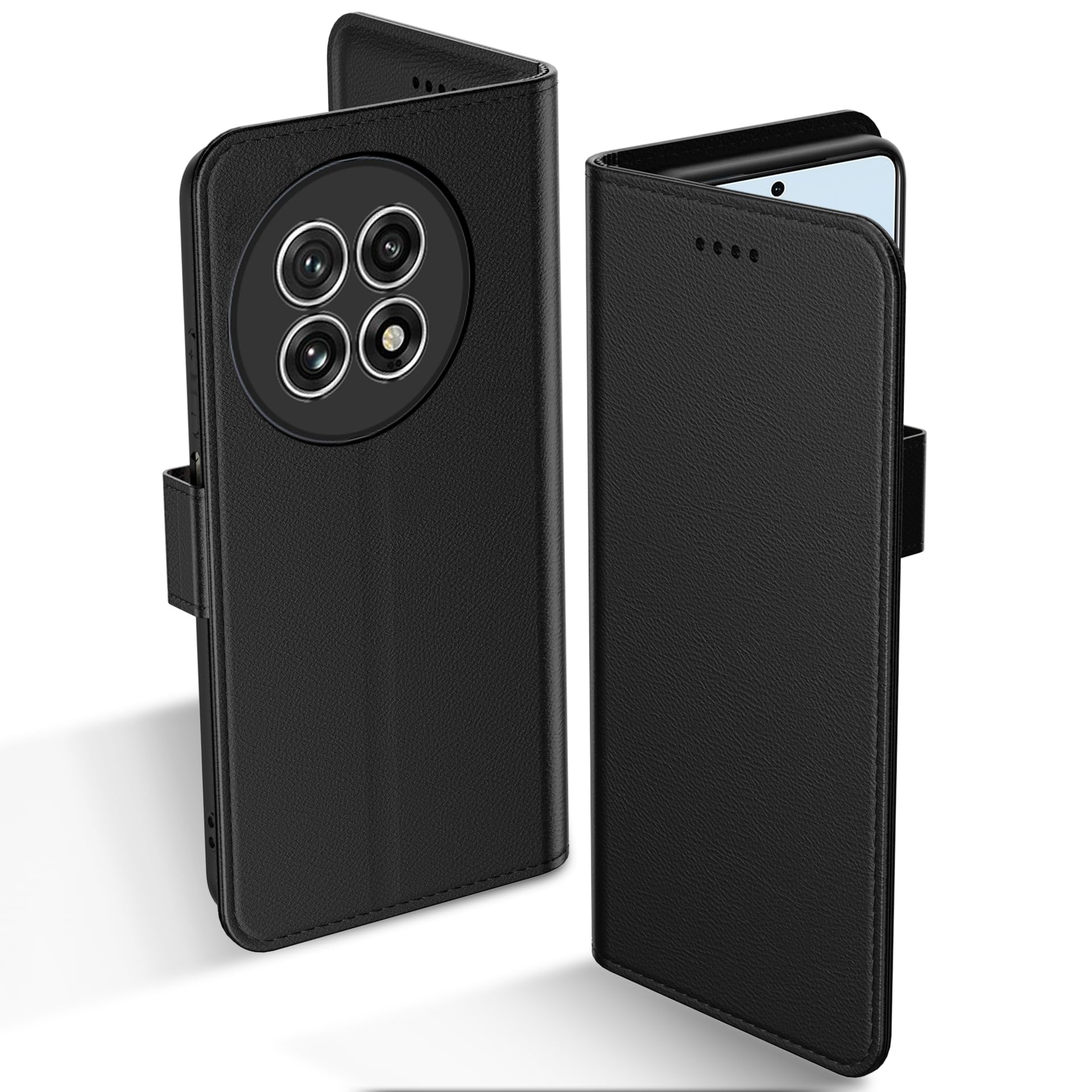 Photo 1 of Aiziki for Oneplus 13 Flip Case PU Leather Flip Cover Wallet Case Protector with id Holder Card Slots Magnetic Closure Protective Phone Case Cover for Oneplus 13, Black