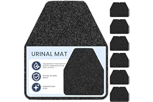 THMINS 12 Pack Commercial Urinal Mats, Non-Slip Urinal Floor Mat for Men's Bathroom, Washable Rubber Urinal Pads for Business