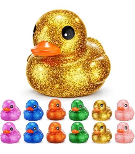 Amazon.com: JA-RU Giant Glitter Rubber Ducks (1 Duck Assorted) 7