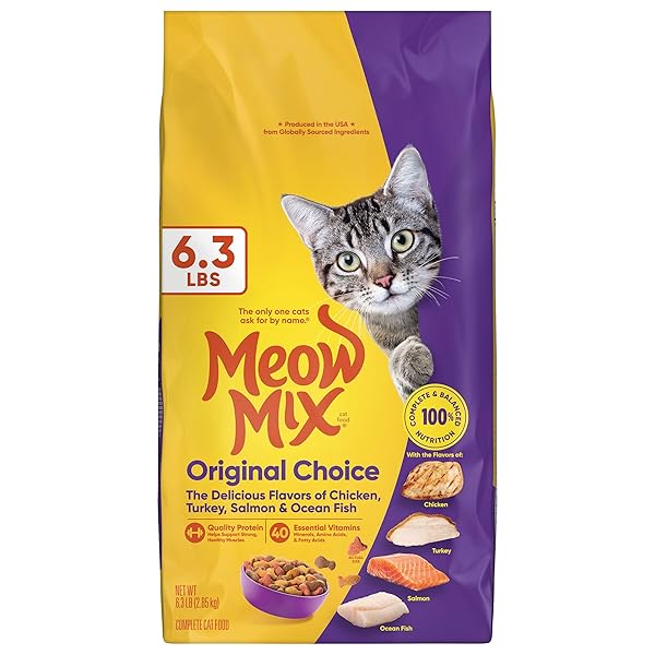 MEOW MIX ORIGINAL CHOICE DRY CAT FOOD, 6.3 POUND BAG