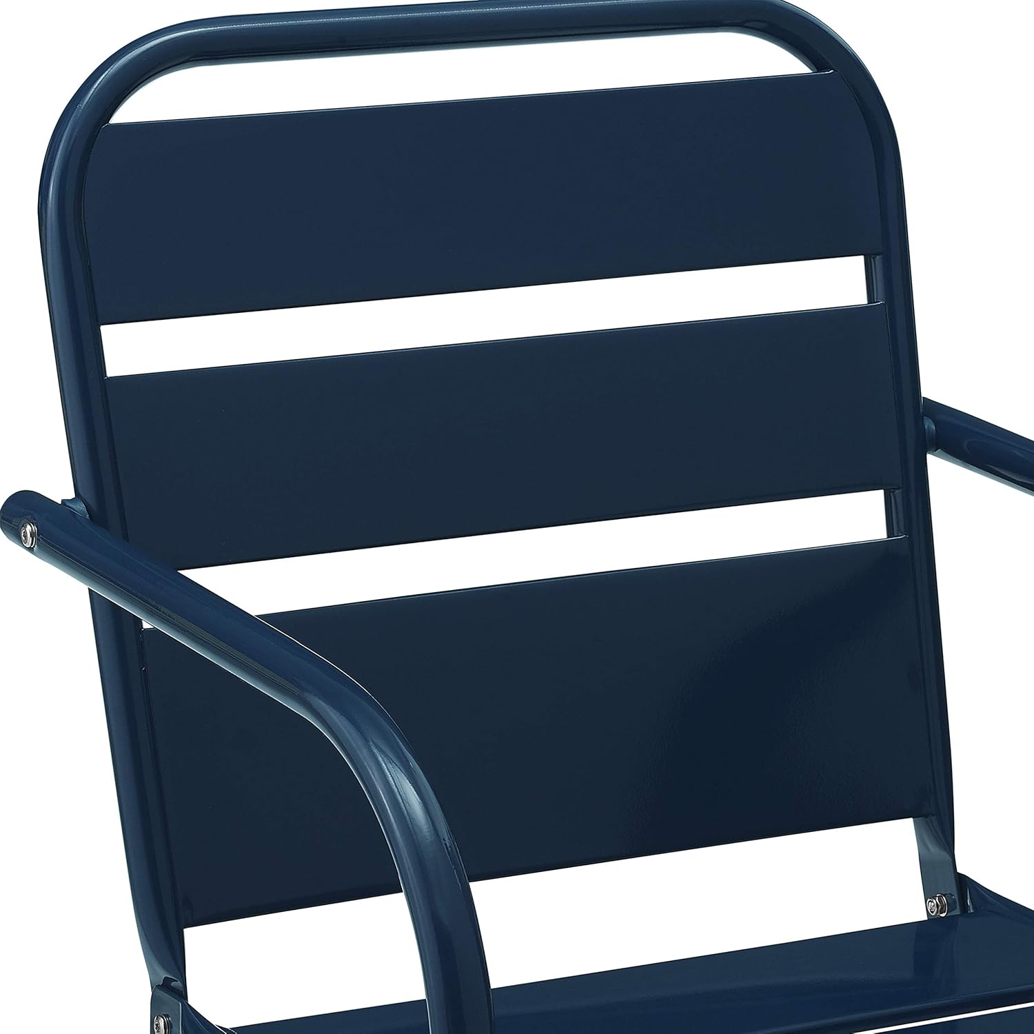 Crosley Furniture CO1030-NV Brighton Retro Metal Chair, Set of 2, Navy : Garden & Outdoor