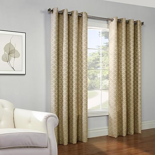 Amazon Com Commonwealth Gladys 63 Grommet Curtain Panel In Gold